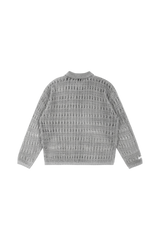 Pastel gray see through cardigan