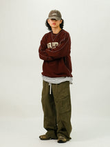 TE Vintage Washing Cargo Banding Pants