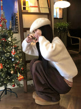 [BELLIDE MADE] Kinsha, mohair V-neck loose fit knit