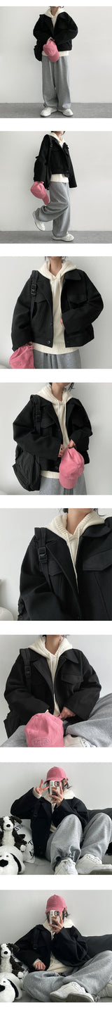 Canning two-pocket wool coat jacket