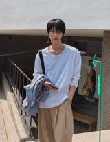 コア ベーシック Uネック ロングスリーブ Tシャツ