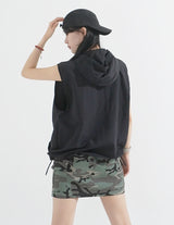Nylon Hooded Anorak Vest