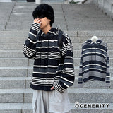 Multiple Stripe Hoodie (Black)