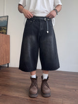 Plain Washed Bermuda Denim (2color) (No.961)