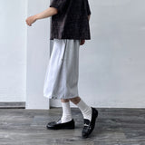 Side-Button Structured Shorts