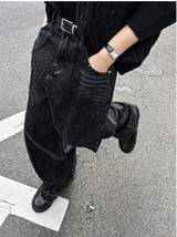 カットオフワイドデニムパンツ