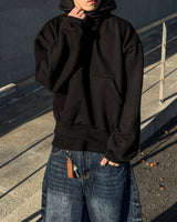 Urban crop high-neck fleece hoodie
