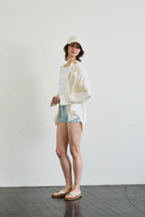 LUMINOUS OVERSIZED SHIRT / BEIGE