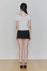 PETALINE LACE TEE white