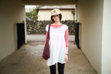 Rue Striped 3/4 Sleeve T-shirt (2color)