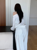 Luri Back Heart Pocket Carpenter Wide Pants 