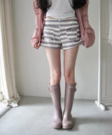 cozy gray line shorts