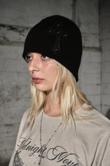 cross beanie (black)