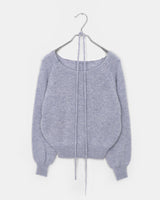 Oro Strap Knit Round-neck Wool Sweater