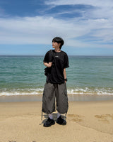 Shuren Shirring Cargo Bermuda Pants