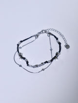 Swirl layered string star bracelet