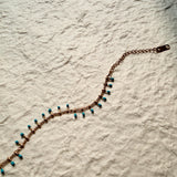 Turquoise Fringe Anklet Bracelate