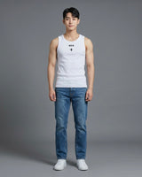 Ivory Back Slit Sleeveless T-Shirt