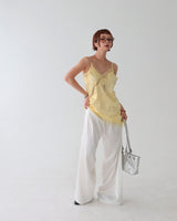 unbalanced lace bustier blouse