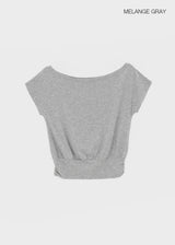 [MADE] Tepo Dolman Boat Neck Short Sleeve Top