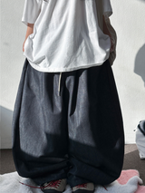 DURABLE DENIM VER❤‍🔥 ツープリーツバルーンコットンパン🖤 - 2 COLORS