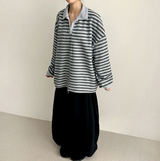 テリーフリースサイドピンタックインシジョンストリングワイドパンツ