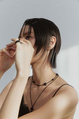 オニキスリンクパターンネックレス – ショート