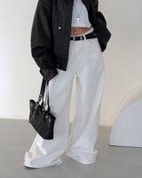 Ange Cotton Long Wide Pants