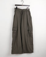 Horsher rustling nylon pintuck two-way cargo pants