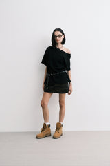 89 リヴェットTシャツ (black)