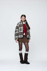 NORDEN FLEECE JACKET / BROWN