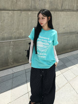 ピークニューヨークレタリング半袖Tシャツ (3c)