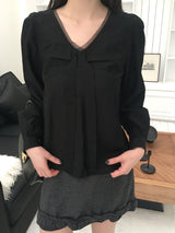 Chiffon v tie blouse