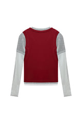 COMET LAYERED SLEEVE TOP / RED