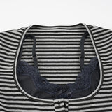 Inez Lace Stripe Tee