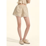 [GirlyFancyClub] Pastiel Style* Kaki Casual Lace Pants