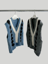 Detail V-neck Knit Vest Vest