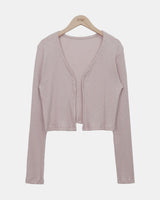 Yadin Ribbed Open Cardigan