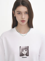 ORIGHH ガールオーバーサイズクロップ半袖Tシャツ_ショートヘアーガール