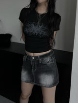 doodle hip crop T (2color)