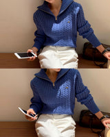 [BELLIDE MADE] ケーブルハーフジップアップニットウィズペンダント