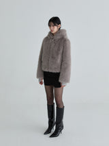 Hoodie fur jumper (Charcoal)