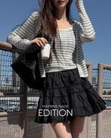 [MADE] Chen stripe cardigan & sleeveless set