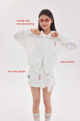 Off the Clock Hooded Jacket (White)