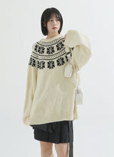 Nordic snow flake knit