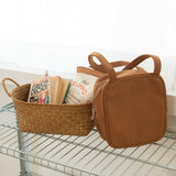 square suede bag _chestnut