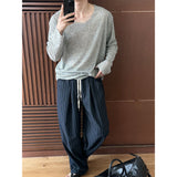 [Unisex] リネンカッティングサマーニット(4color)