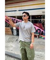 [1+1] ヘビークロッププレーン半袖Tシャツ