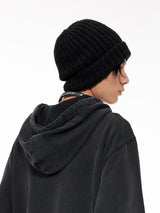 Retro warm woolen chunky knit beanie hat