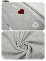 Embroidered letter wide banding sweat pants